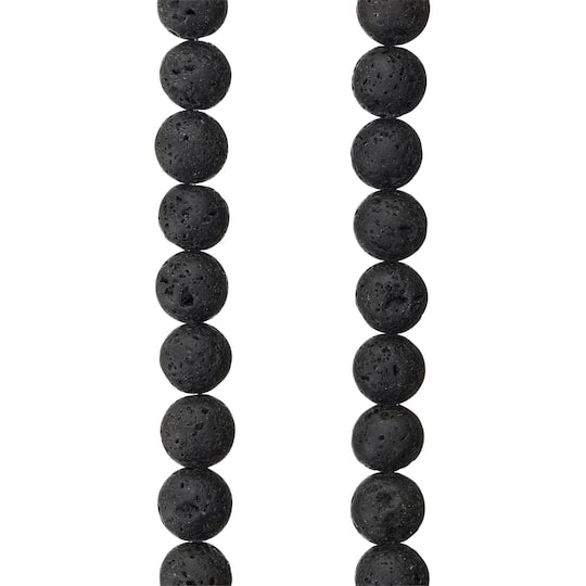 Lava Round Beads, 8mm by Bead Landing&#x2122;